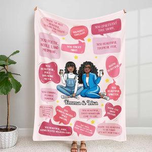Personalized Gifts For Bestie Blanket Besties Girl 02KAMH130125HH - Blanket - GoDuckee