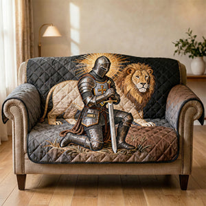 Knight In Prayer Sofa Cover - Personalized Gift For Christian 02NATN290126 - Sofa Cover - GoDuckee