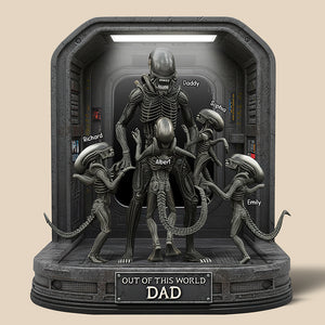 Personalized Gifts For Dad Acrylic Plaque, Alien Dad 03QHQN130525 - Shaped Plaques - GoDuckee