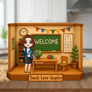 Teacher Love Inspire Plaque - Personalized Gifts For Teacher 04naqn160425 - Shaped Plaques - GoDuckee