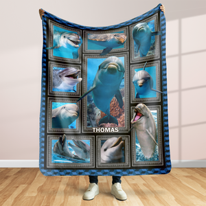 Personalized Gifts For Dolphin Lover Blanket 03qhpu261224 - Blanket - GoDuckee
