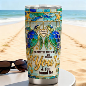 Ocean Love Tumbler - Personalized Gifts For Couple Tumbler 05TOTN150126 - Tumbler Cup - GoDuckee