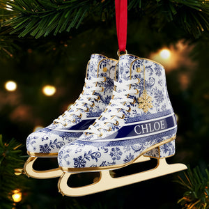 Winter Skating Ornament - Personalized Gifts For Skateboarders 05PGLU241025 - Ornament - GoDuckee