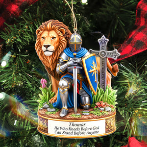 Personalized Gifts For Christmas, Kneeing Knight Acrylic Custom Shape Ornament 03HUMG210825 - Ornament - GoDuckee