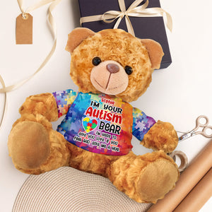 Personalized Gifts For Autistic Bear With Shirt 01HUDT260225 - Bear - GoDuckee