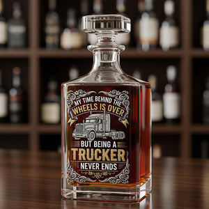 Personalized Retirement Gifts For Drinking Lover Old Truckers Bottle 01patn250825 - Whiskey Bottle - GoDuckee