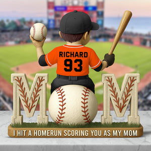 Baseball Mom Acrylic Plaque Gifts For Mom 04TGQN180425 - Shaped Plaques - GoDuckee