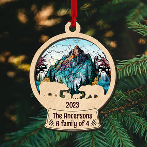 Bear Family 05napo150823, Personalized 2 Layer Mix Ornament - Ornament - GoDuckee