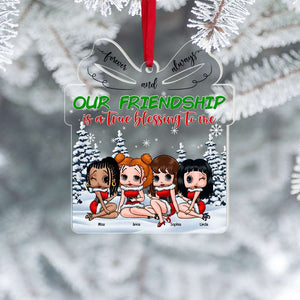 Our Friendship Is A True Blessing To Me - Personalized Ornament - Custom Shape Ornament -PW-CSO-ACRYLIC-01PGPU141023HH - Ornament - GoDuckee