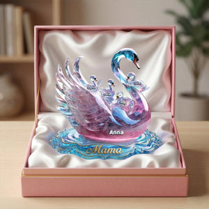 Beautiful Swan Mom Acrylic Plaque, Personalized Mother's Day Gifts 04qhtn120326 - Shaped Plaques - GoDuckee