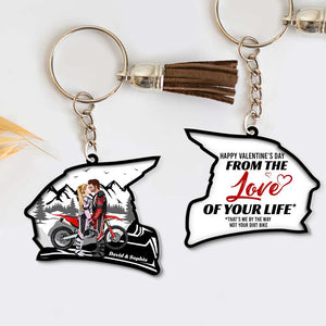 Personalized Motocross Couple Keychain From The Love Of Your Life - Keychains - GoDuckee