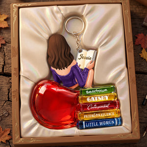 Book Lovers Acrylic Keychain - Personalized Gifts For Her 03ohta150826