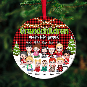 Grandchildren Make Life Grand 05httn151123hh Personalized Acrylic Ornament - Ornament - GoDuckee