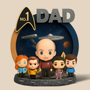 Galaxy Dad Acrylic Plaque - Personalized Gifts For Dad 07naqn090525 - Shaped Plaques - GoDuckee