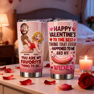 Naughty Couple Tumbler - Personalized Gifts For Couple 05naqn080126 - Tumbler Cup - GoDuckee