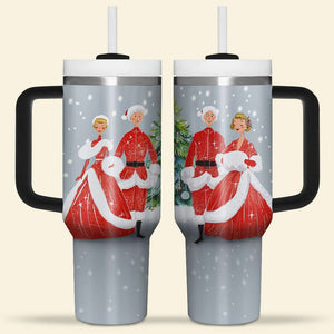 Romantic Couple, Personalized Tumbler With Handle, Christmas Gifts, Gifts For Him, Gifts For Her, Unique Xmas Gifts, 07acqn171023 - Tumbler Cup - GoDuckee
