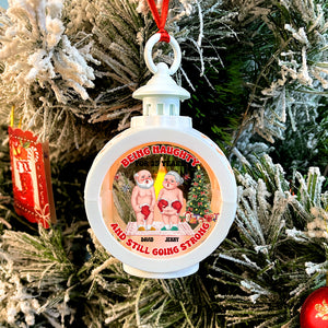 Being Naughty For Years And Still Going Strong, Personalized Led Light Ornament, Xmas Gift For Old Couple - Ornament - GoDuckee