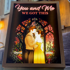 Romantic Couple, You And Me, We Got This, Personalized Light Picture Frame, Couple Gifts, Gifts For Him, Gifts For Her - Poster & Canvas - GoDuckee