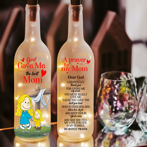 Personalized Bottle Lamp For Christian Mom, God Gave Us The Best Mom 01TGLU210225DA - Bottle Lamp - GoDuckee