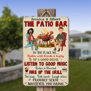 Personalized Gifts For Couple Metal Sign 05xqqn110525pa Proudly Serve Whatever You Bring - Metal Signs - GoDuckee