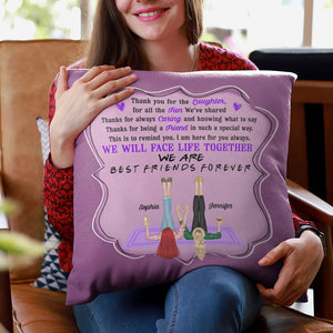 We Are Best Friends Forever-Personalized Square Pillow CC-Gift For Friends- Friends Pillow - Pillow - GoDuckee