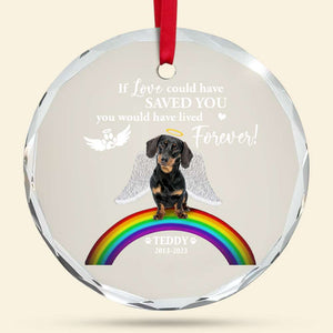 If Love Could Have Save You, Gift For Dog Lover, Personalized Crystal Ornament, Heaven Dog Ornament, Christmas Gift - Ornament - GoDuckee
