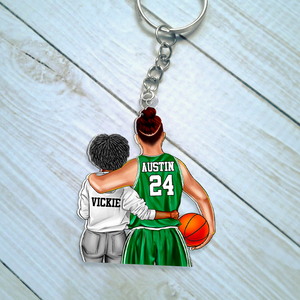 Personalized Gifts For Couple Keychain Basketball Couple 012QHHU200125TM - Keychains - GoDuckee