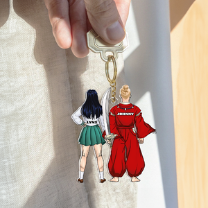 Personalized Gifts For Couple Keychain Anime Couple 06QHHU130125PA - Keychains - GoDuckee