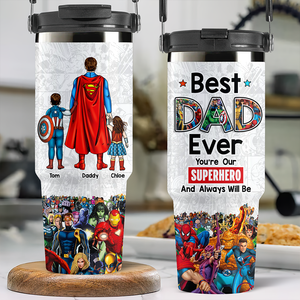 Personalized Gifts For Dad Tumbler Cup Super Dad 012ACHU010425PA - Tumbler Cup - GoDuckee
