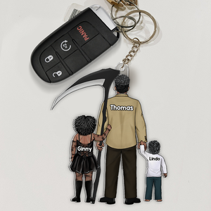 Dad Keychain - Personalized Gifts For Dad 11QHHU020525HG - Keychains - GoDuckee