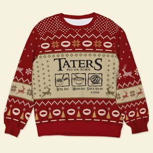 Gift For Movie Fans, Personalized Knitted Ugly Sweater, TV Series Fan Sweater, Christmas Gift 01HUXX280923 - AOP Products - GoDuckee