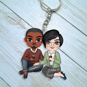 Personalized Gifts For Couple Keychain 13QHHU150125HH - Keychains - GoDuckee