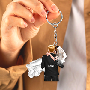 Personalized Gifts For Couple Keychain Couple Princess Carrying 15QHHU150125TM - Keychains - GoDuckee