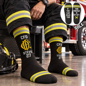 Firefighter Socks - Personalized Gifts For Firefighter 01hudh220926 - Socks - GoDuckee