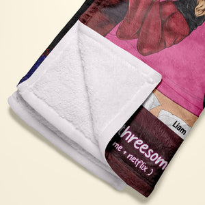 Personalized Gifts For Couple Blanket Let's Have A Threesome Tonight 03TOPU220124TM - Blankets - GoDuckee