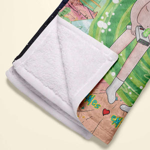 Personalized Gifts for Couple Blanket 02napu090724hg Standing In Front Of The Green Portal - Blanket - GoDuckee