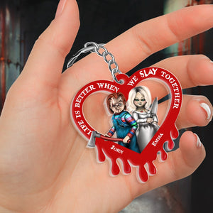 Life Is Better, Personalized Keychain, Gift For Couple 01huhn270623 - Keychains - GoDuckee