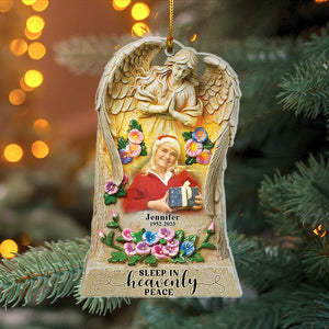 Sleep In Heavenly Peace- Personalized Acrylic Ornament- Christmas Gift-Memorial Ornament - Ornament - GoDuckee