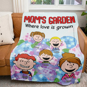 Personalized Gifts For Mom Blanket 04totn030125hh Mom's Garden Where Love Is Grown - Blanket - GoDuckee