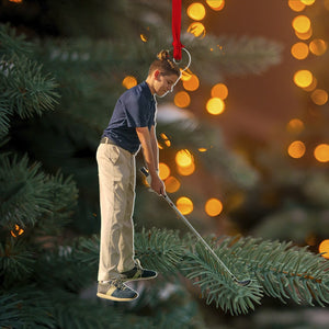 Personalized Custom Photo Ornament, Christmas Gift For Golf Lovers, 05PGPO250923 - Ornament - GoDuckee