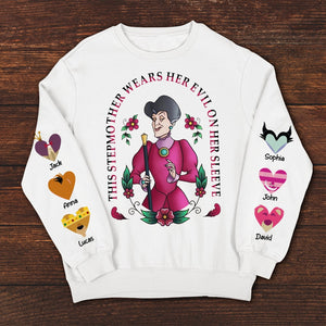 Personalized Gifts For Mom Shirt 04ohtn250325 This Stepmother Wears Her Evil On Her Sleeve - AOP Products - GoDuckee
