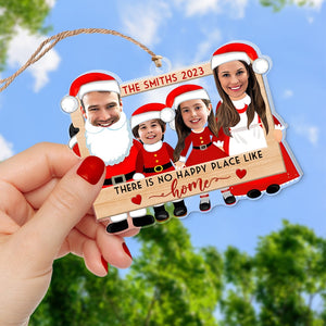 There Is No Happy Place Like Home- Custom Photo Acrylic Ornament- PW17-AONMT-02toqn120923 - Ornament - GoDuckee