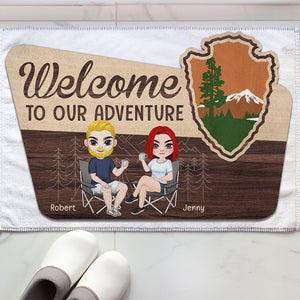 Personalized Gifts For Camping Couple Doormat Welcome To Our Adventure - Doormat - GoDuckee