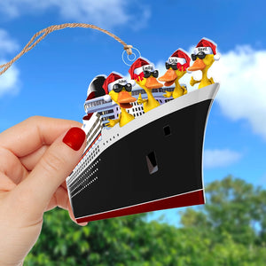 Cruise Ducks-Personalized Ornament - Custom Shape Ornament -Gift For Christmas- Duck Ornament - Ornament - GoDuckee