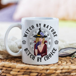Witch By Nature Bitch By Choice-Personalized Coffee Mug- Gift For Halloween- Witch Coffee Mug - Coffee Mug - GoDuckee