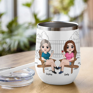 I'm Happy to Let You Live With Me When You're Old- Personalized Wine Tumbler- Gift For Mom- Mom Wine Tumbler - Wine Tumbler - GoDuckee