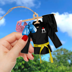 Karate Uniform-Personalized Acrylic Ornament- Karate Gifts- Gift For Christmas - Ornament - GoDuckee