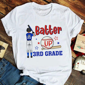 Batter Up Personalized Shirt, Gift For Baseball Lover/ Gift For Kids - Shirts - GoDuckee
