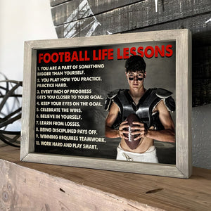Football Life Lessons, Custom Photo Canvas Print, Gift For Football Lover - Poster & Canvas - GoDuckee
