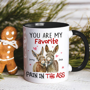 You Are My Favorite- Personalized Accent Mug- Couple Gift- Donkey Couple - Coffee Mug - GoDuckee
